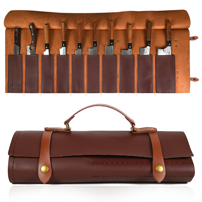 Camping Cooking Organizer - กระเป๋าม้วนมีดทำครัวแบบพกพา8 9 11ช่องกระเป๋าพกพาสำหรับปิคนิคตั้งค่ายพับเก็บได้มีดเชฟทำอาหารเครื่องมือที่จัดระเบียบกระเป๋า