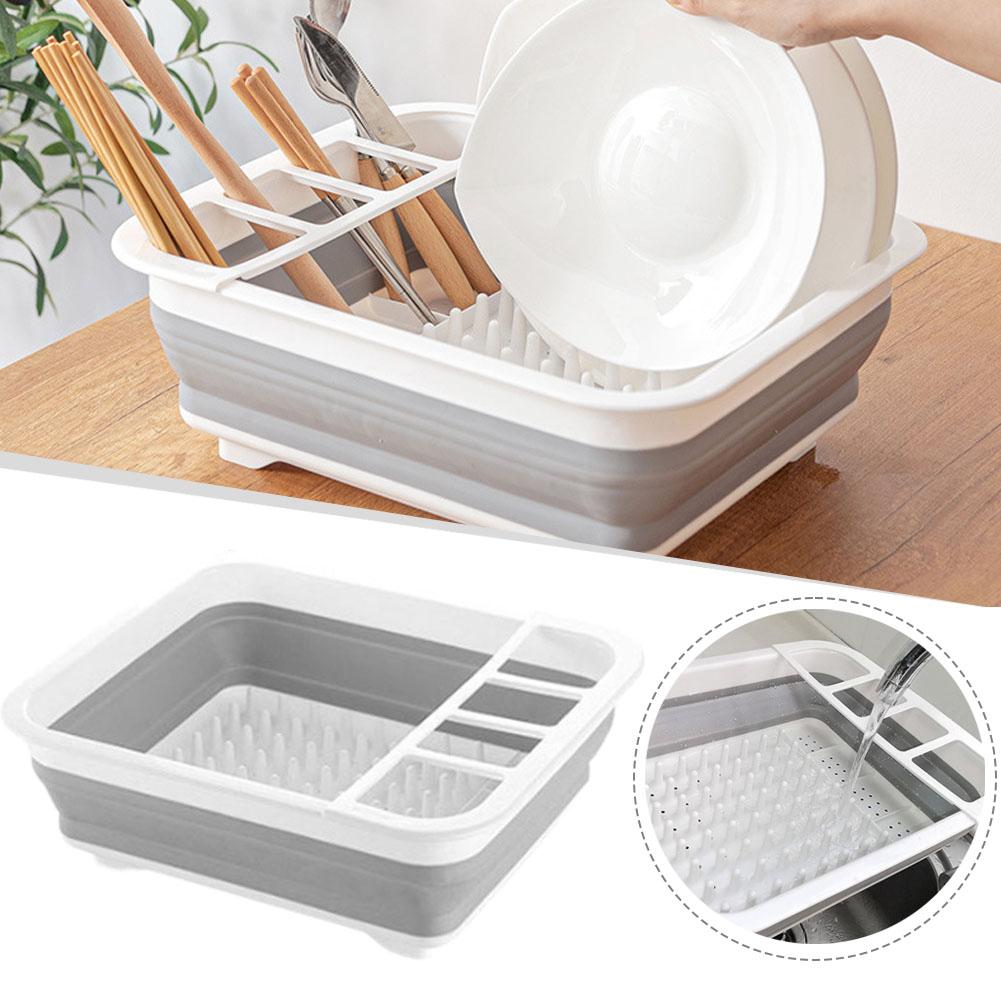 Camping Cooking Organizer - ชั้นวางจานแบบพับได้ ที่คว่ำจาน ชาม ถาด อุปกรณ์จัดระเบียบภาชนะสำหรับอ่างล้างจาน ชั้นวางสำหรับตากจานแบบพกพา