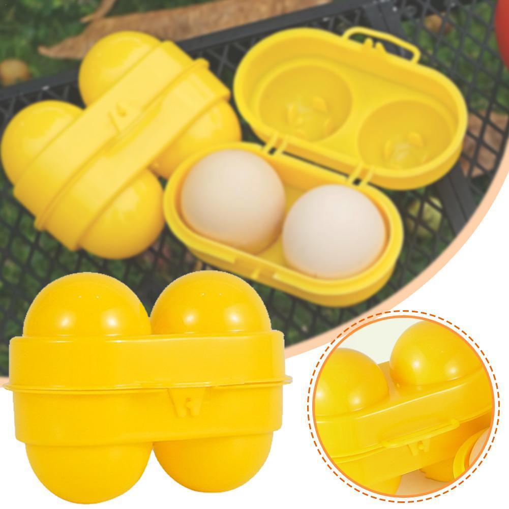 Camping Cooking Container - กล่องเก็บไข่แบบ2ช่องกล่องใส่ไข่พลาสติกแบบพกพาสำหรับใส่ไข่สำหรับปิคนิคตั้งค่ายกลางแจ้งเคสชั้นวางของในครัว202 S5G3
