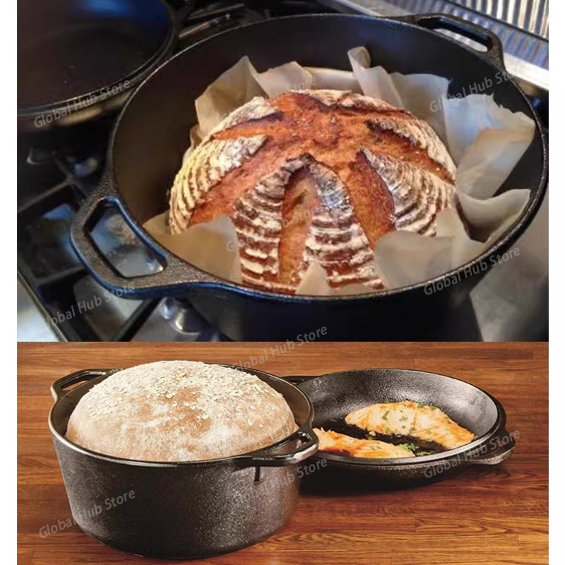 หม้อเหล็กหล่อ 2 in 1 พร้อมฝาปิ - Camp Dutch Oven Cast บทวิจารณ์และราคา