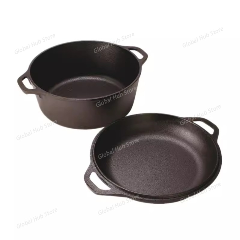 หม้อเหล็กหล่อ 2 in 1 พร้อมฝาปิ - Camp Dutch Oven Cast บทวิจารณ์และราคา