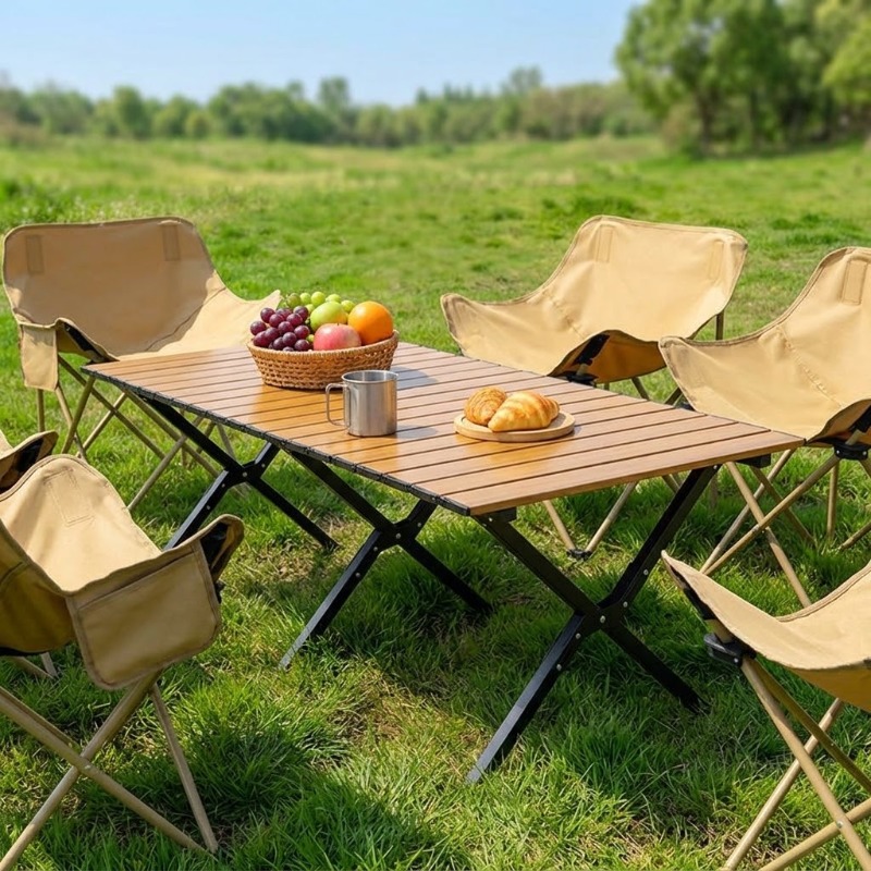 โต๊ะม้วนได้แบบพกพา ขนาด 60/120 - Camping Cooking Table บทวิจารณ์และราคา